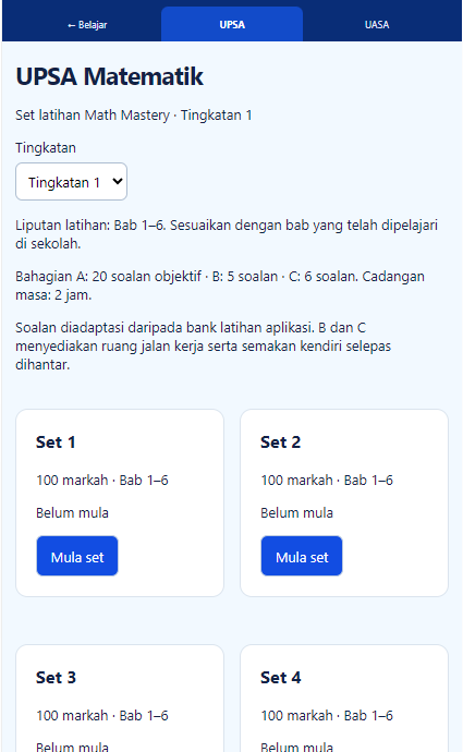 UPSA Matematik dalam Math Mastery